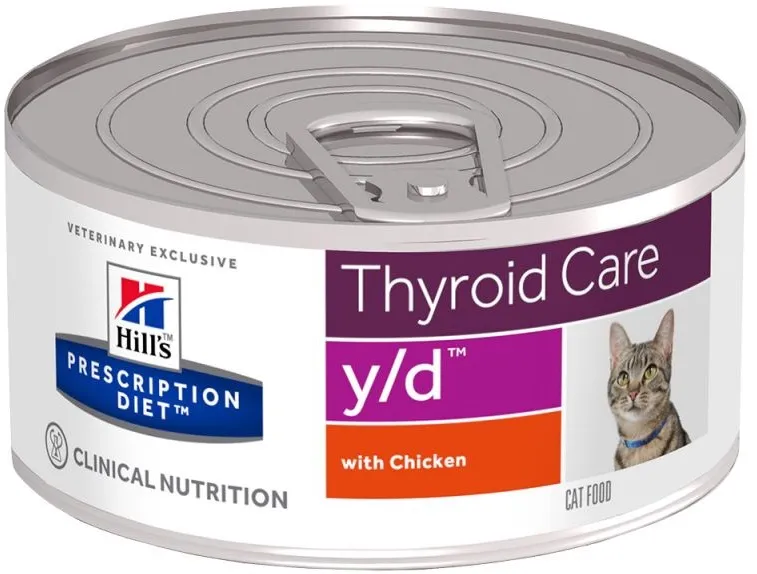 HILL'S PRESCRIPTION DIET Thyroid Care Feline y/d Wet cat food Chicken 156 g