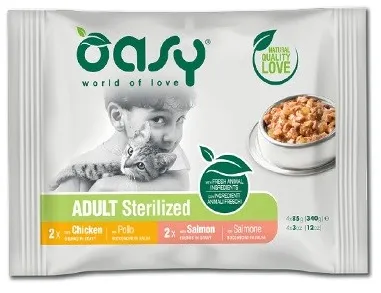 OASY Chunks in gravy Multipack Sterilized selection - wet cat food - 4x85g