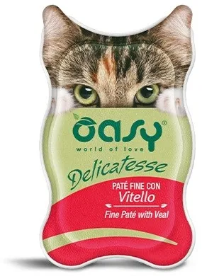 OASY Delicatesse Fine paté with Veal - wet cat food - 85g