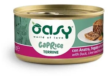OASY Caprice Terrine with duck, liver and vegetables - wet cat food - 85g