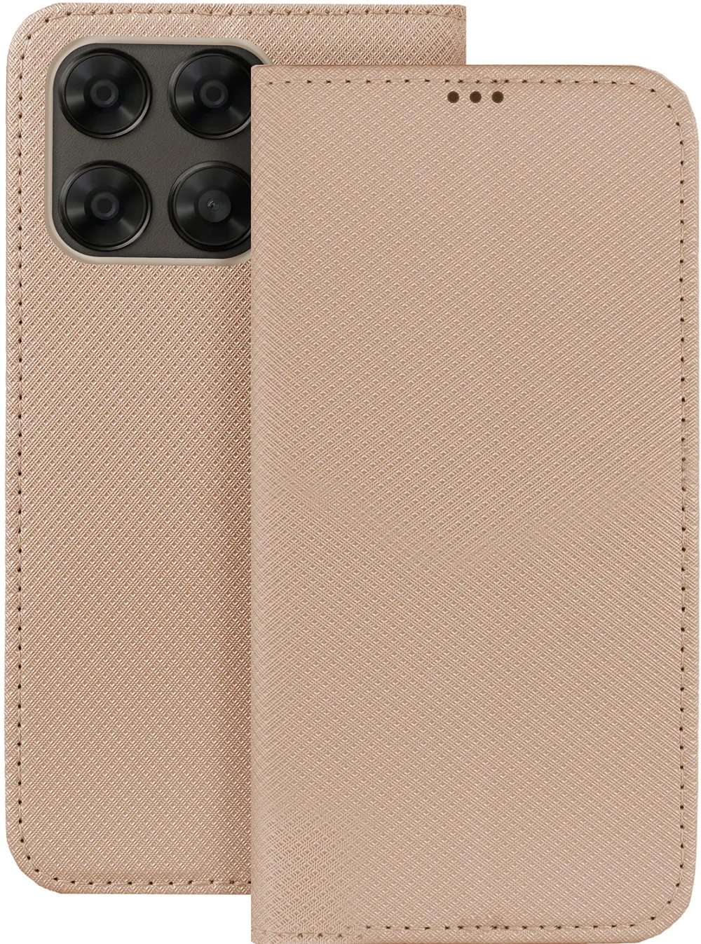 Smart Magnet case for Motorola Moto G67 5G / G77 5G / G87 5G gold