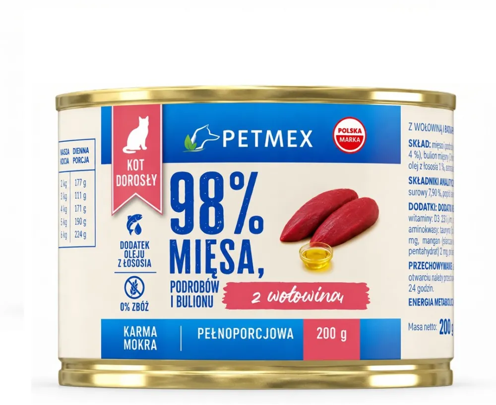 PETMEX with beef - wet cat food - 200g