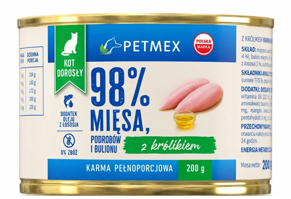 PETMEX with rabbit - wet cat food - 200g