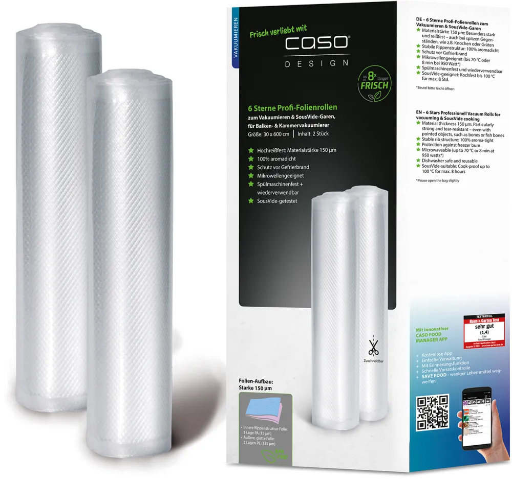 Caso Vacuum Rolls 01248 30x600 cm, 2 pcs