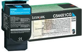 Toner imprimanta Lexmark CYAN RETURN C544X1CG 4K ORIGINAL C544N
