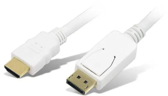 Cablu Logilink CABLU Display Port to HDMI, white, 2m; CV0055