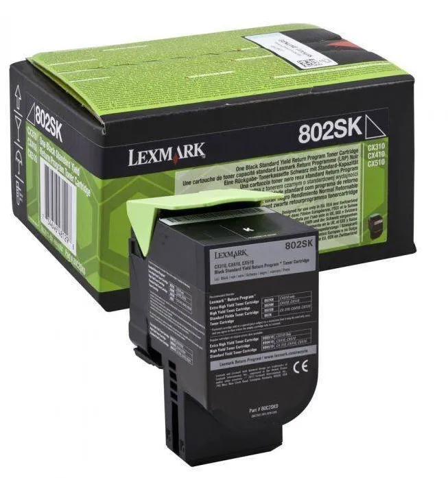 Toner imprimanta Lexmark 80C2SK0 Black Return