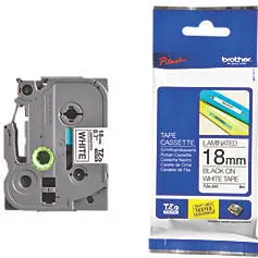 Banda etichete Brother TZE241 negru alb