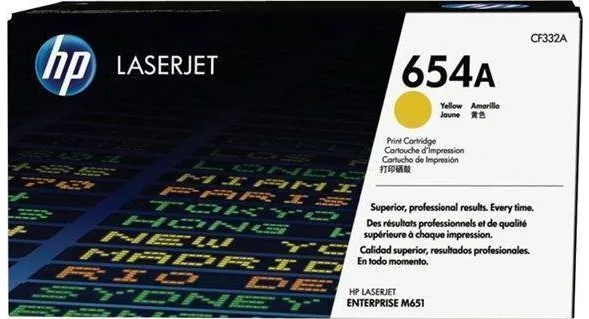 Toner imprimanta HP YELLOW NR.654A CF332A 15K ORIGINAL LASERJET M651
