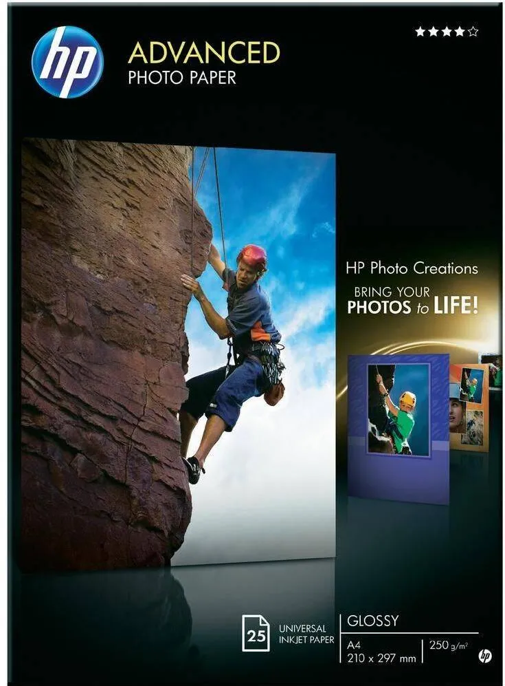 Hartie Foto HP Advanced Glossy Photo A4 25 coli