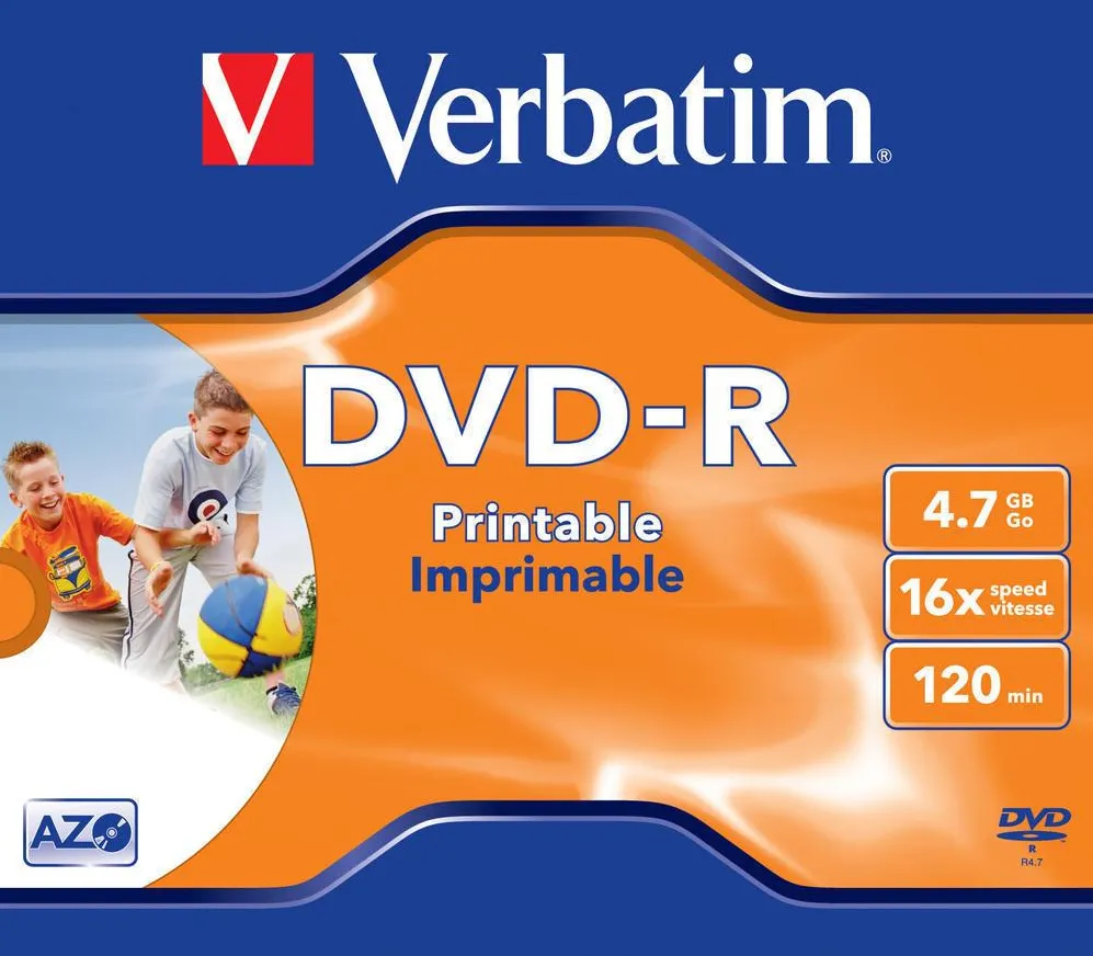 VERBATIM DVD-R, slim jewel case 100, 4,7GB, 16x