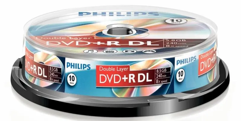 Philips DVD+R 8.5GB Double layer (10 buc. Spindle, 8x) PHILIPS