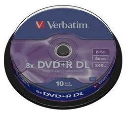 VERBATIM DVD+R DL 8.5GB 8X 10SP 43666 / buc