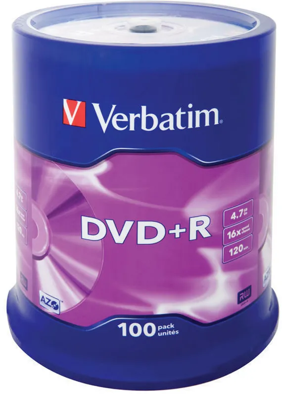 VERBATIM DVD+R 4.7GB 16x Matt Spindle 100 buc.