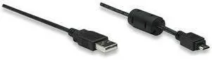 MANHATTAN Cablu date USB M - micro USB M, 1.8, negru