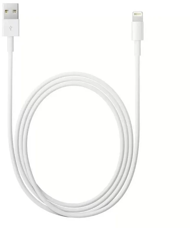 Apple USB Male la Lightning Male, 2 m, White