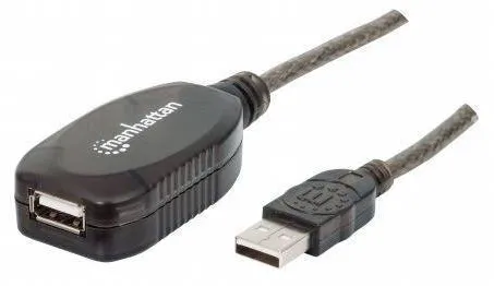 MANHATTAN USB M - USB F, 10m, negru