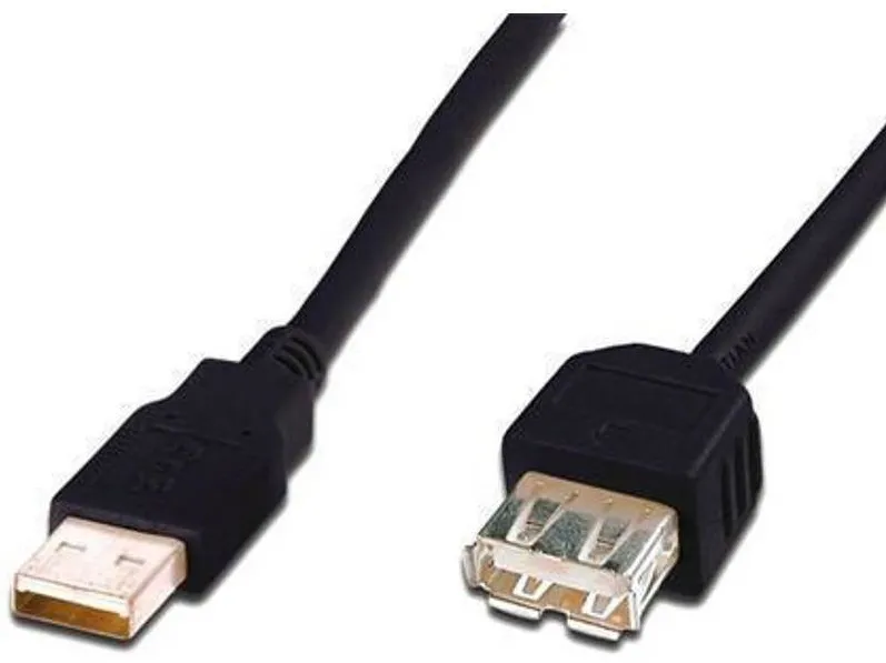 Assmann Cablu USB F - USB M, 3m, negru