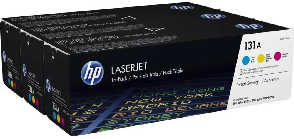 Toner imprimanta HP 131A Tripack