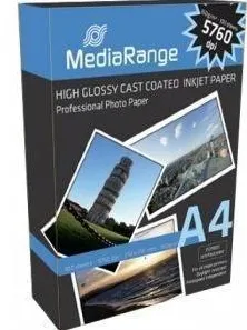 Hartie Foto MediaRange High Glossy Foto A4 100 coli