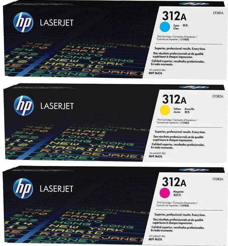 Toner imprimanta HP 312A Tri-Pack