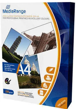 Hartie Foto MediaRange High Glossy Foto A4 100 coli