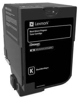 Toner imprimanta Lexmark Black Return Programme Cartridge, cod 74C20K0, compatibil cu CS720, CS725, CX725, capacitate 3 k pag