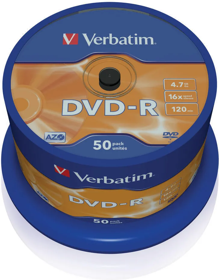 VERBATIM DVD-R 16X spindle 50