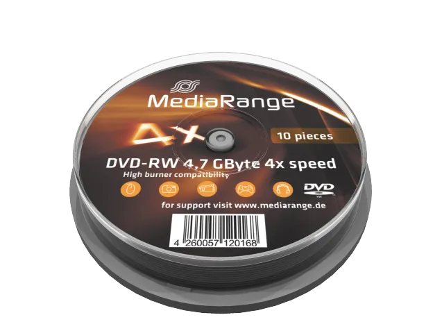 MediaRange DVD-RW 4x Cake10