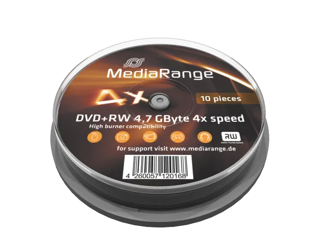 MediaRange DVD+RW 4x Cake10
