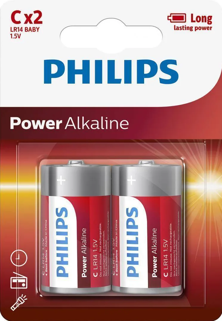 Philips PH POWER ALKALINE C 2-BLISTER
