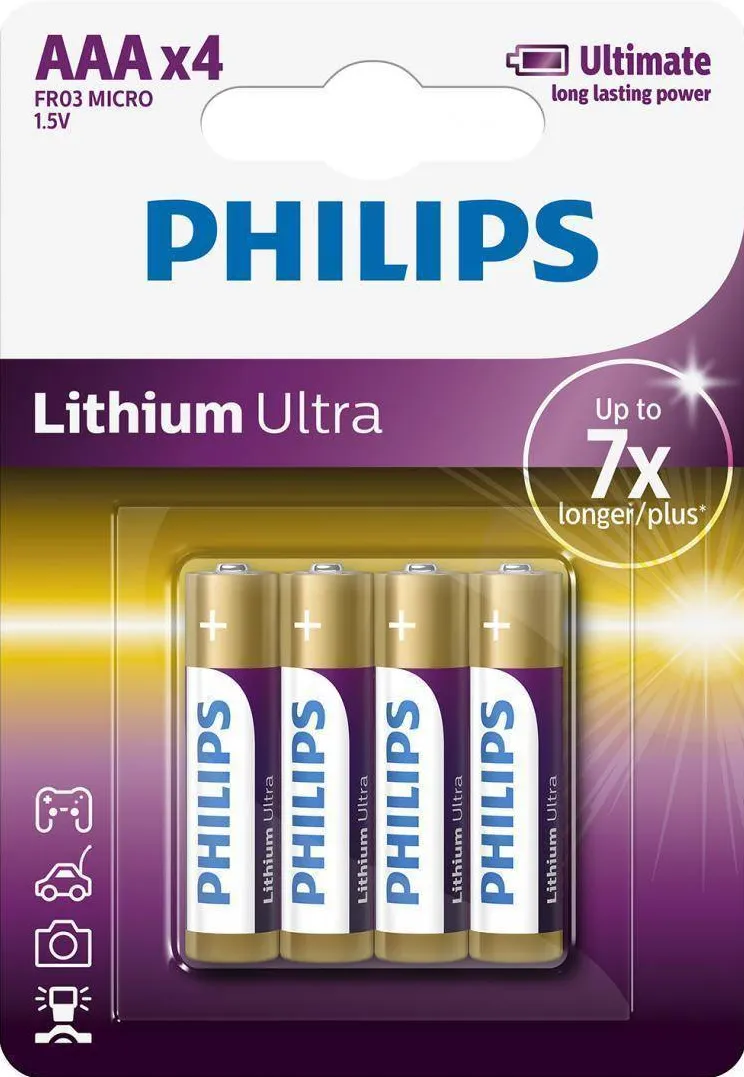Philips PH LITHIUM ULTRA AAA 4-BLISTER