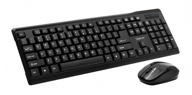 Kit Periferice Spacer Tastatura + Mouse Combo SPDS-1100, Wireless, Black