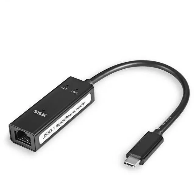Adaptor SSK SHU-C030 1x USB 3.1 tip C Male - 1x RJ45 Female