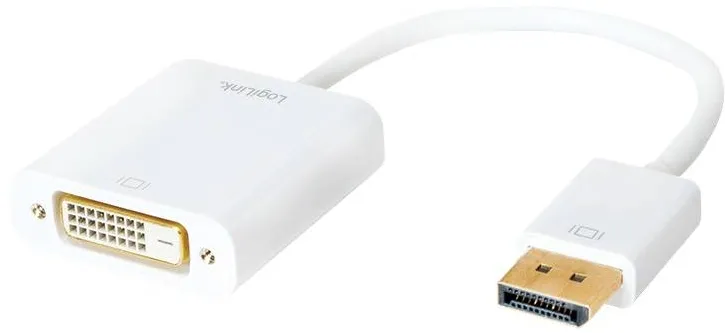 Adaptor Logilink 1x DisplayPort Male - 1x DVI-D Female, alb