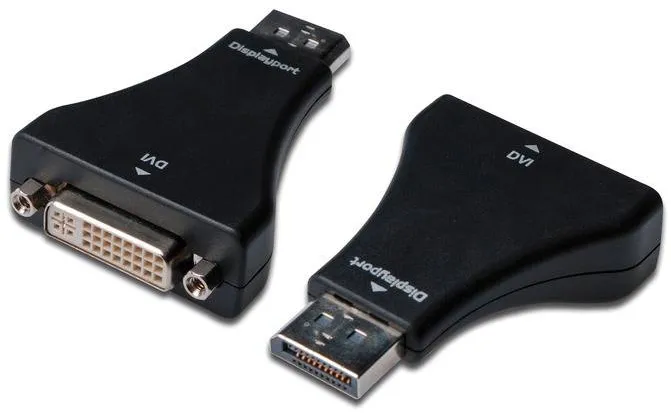 Adaptor Assmann 1x DisplayPort Male - 1x DVI-I Female, negru