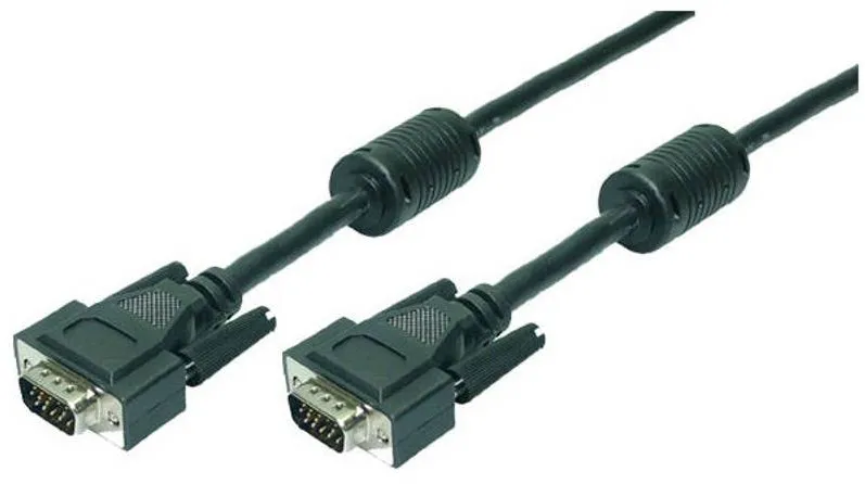Logilink VGA Male - VGA Male, 20m, ecranat, negru