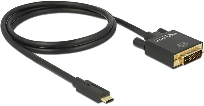 DELOCK USB Male tip C - DVI-D Male, 2m, negru