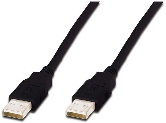Assmann USB 2.0 tip A Male - USB 2.0 tip A Male 1m, Negru