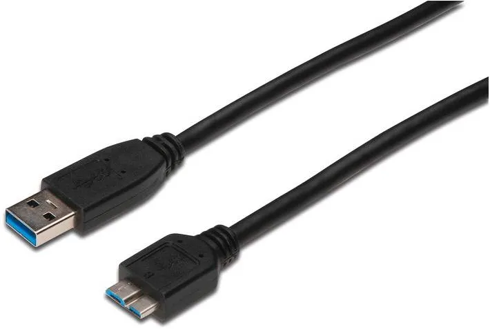 Assmann USB 3.0 Male - microUSB 3.0 Male, 0.25m, negru
