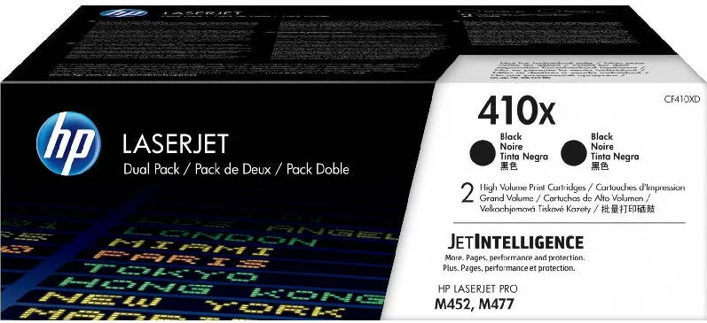 Toner imprimanta HP 410X Black Dual Pack