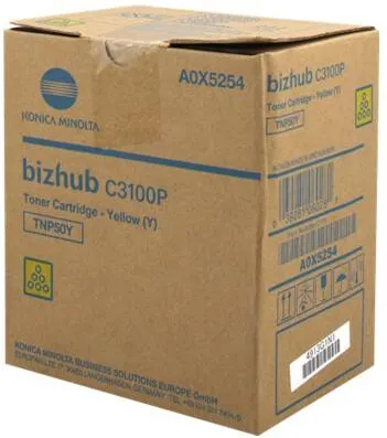 Toner imprimanta Konica-Minolta YELLOW TNP50Y A0X5254 ORIGINAL KONICA MINOLTA BIZHUB C3100P