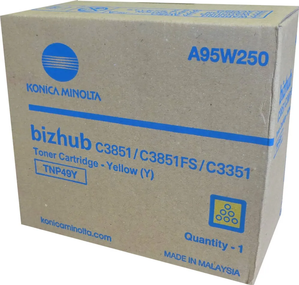 Toner imprimanta Konica-Minolta YELLOW TNP49 A95W250 ORIGINAL KONICA MINOLTA C3351