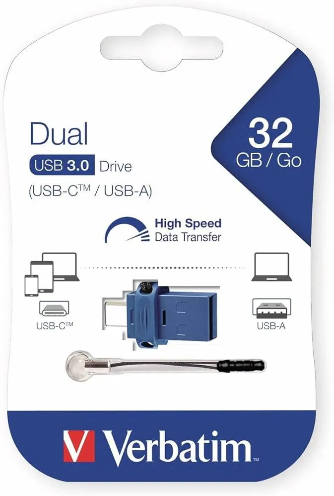 Memorie USB VERBATIM Dual Drive 32GB USB Type-C