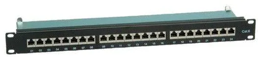 Adaptor Logilink LOGILINK - Patch panel UTP CAT6 24-porturi negru