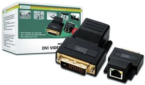 Adaptor Assmann Extender DVI up to 50m over Cat.5e UTP, 1920x1200 WUXGA