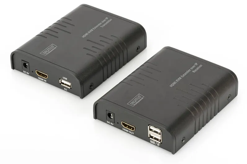 Adaptor Assmann Extender KVM (HDMI) up to 120m over Cat.5e UTP or IP,1080p 60Hz FHD, audio (SET)
