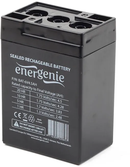 Gembird Energenie Rechargeable Gel Baterie 6V/4.5AH