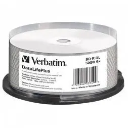 VERBATIM BluRay BD-R DL [ Spindle 25 | 50GB | 6x [WIDE PRINT NO ID hard coat]