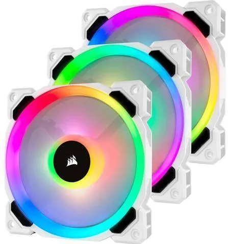 Corsair Ventilator LL120 White RGB LED 120mm Three Fan Pack